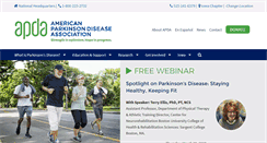 Desktop Screenshot of apdaparkinson.org
